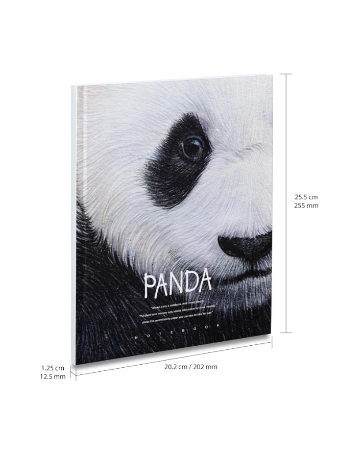 FIS® Hard Cover Notebook, Size 10"X8" Inches(254x203.2mm), 96 Sheets, 192 Pages, Single Line Ruling, White Paper, Packet of 5 Pieces, Panda Cover Design 4-FSNBHC1896-PAN4 - Image 3